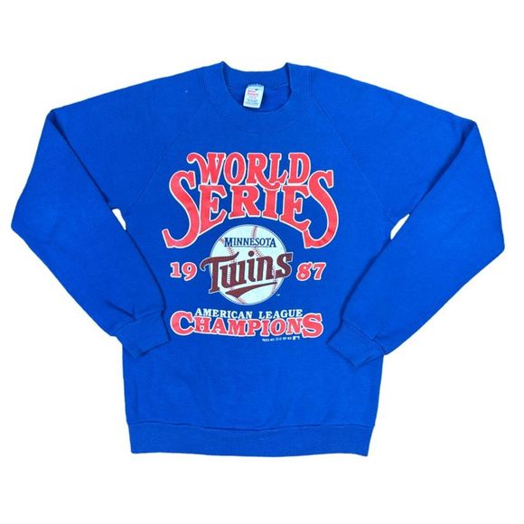 Vintage National Screenprint 1987 World Series Champions Minnesota Twins Medium - Picture 1 of 5